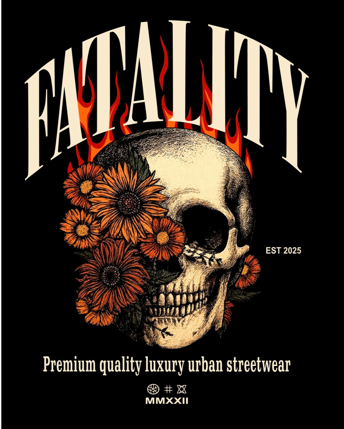 Fatality Skull Drop Shoulder Hoodie