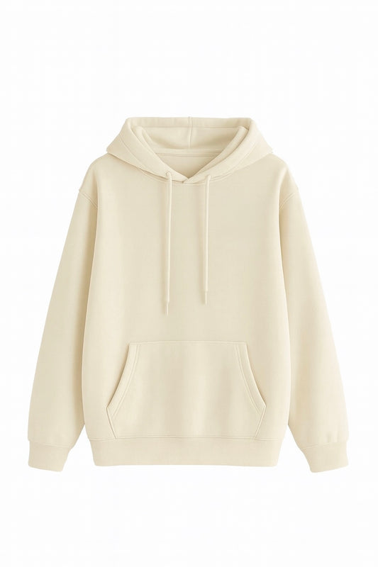 Beige Drop Shoulder Hoodie