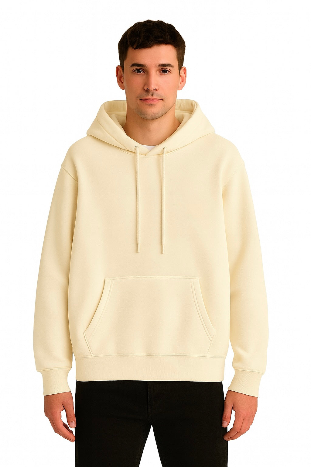 Beige Drop Shoulder Hoodie