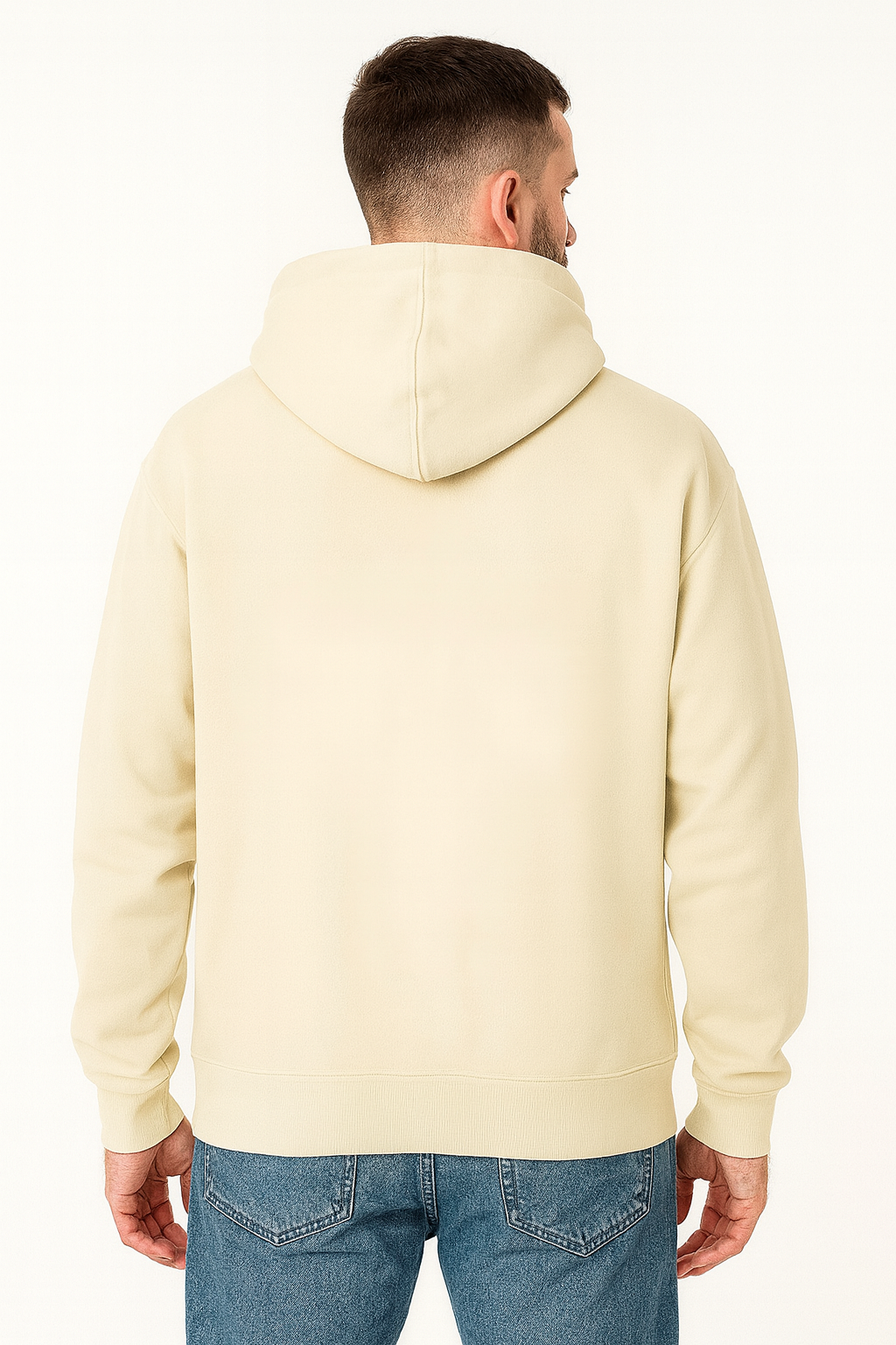 Beige Drop Shoulder Hoodie