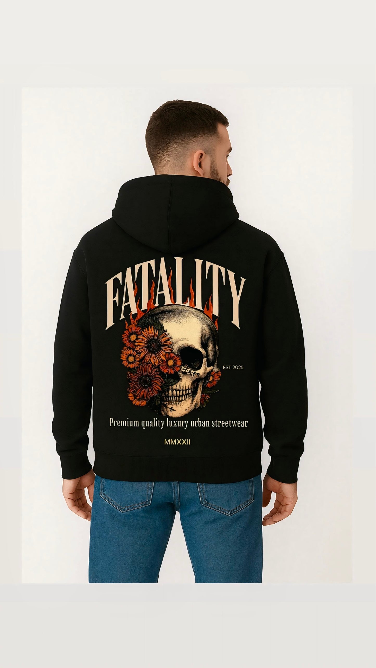Fatality Skull Drop Shoulder Hoodie