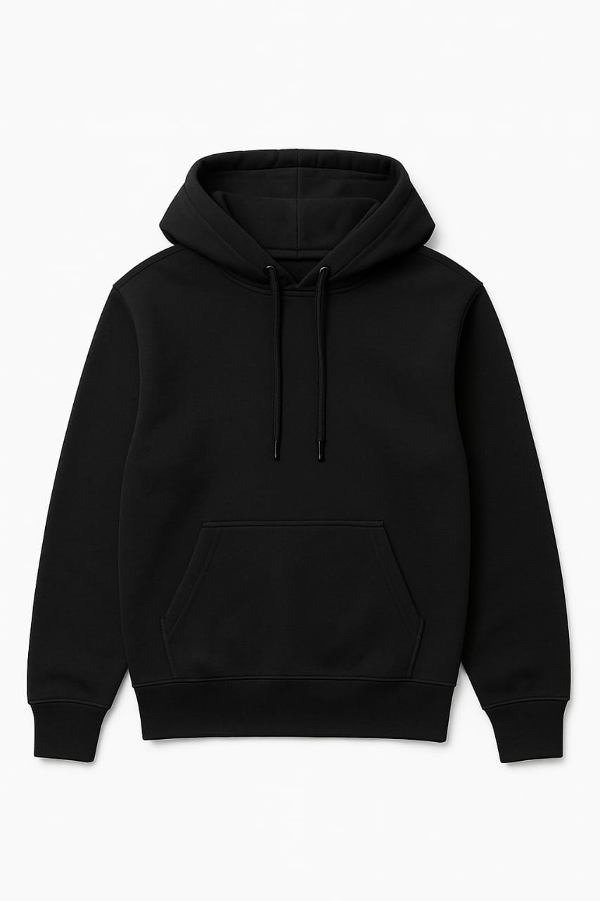 Classic Black Drop Shoulder Hoodie