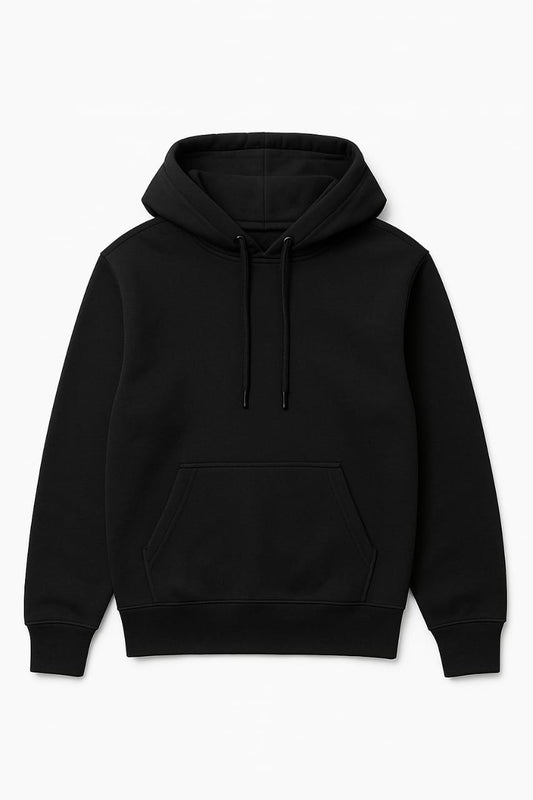 Classic Black Drop Shoulder Hoodie