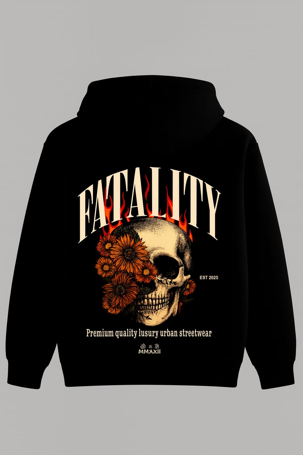 Fatality Skull Drop Shoulder Hoodie